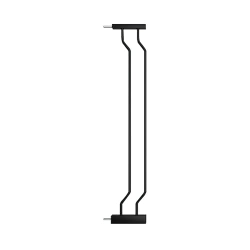 WAOWAO 베이비 게이트 12cm(4.75인치) 엑스트라 와이드 압력 장착 워크 스루 스윙 자동 닫힘 안전 블랙 메탈 유아 어린이 개 애완동물 강아지 계단, 출입구, 주방용 - color: 블랙., size: 4.72"/12cm