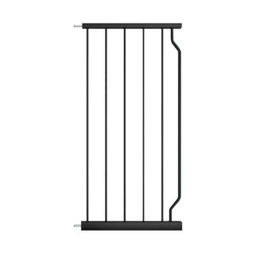 WAOWAO Baby Gate 36cm(14.25인치) 엑스트라 와이드 압력 장착 워크 스루 스윙 자동 닫힘 안전 블랙 메탈 유아 어린이 개 애완동물 강아지 계단, 출입구, 주방용 - color: 블랙., size: 14.17"/36cm