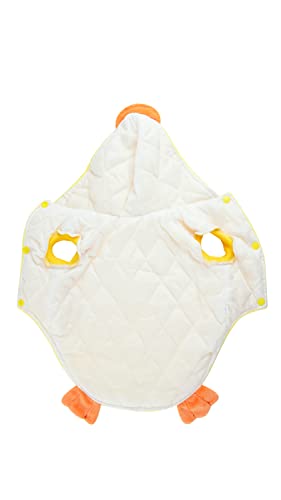 Mogoko Duck Dog Costumes, Pet Halloween Cosplay Hoodies, Adorable Yellow Duck Costume,Animal Fleece Hoodie Warm Outfits Clothes Back:16.1",Neck:15.8",Chest:19.7" - size: Back:16.1",Neck:15.8",Chest:19.7"