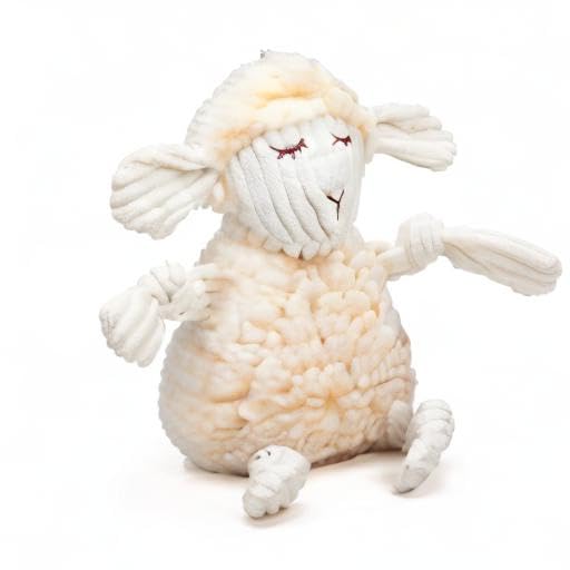 HuggleHounds Plush Dog Toy - Fuzzy Dog Toy, Soft Fleece, Interactive Durable Stuffed for Small and Large Breeds with Squeaker - Louise Lamb, Large - size: Large, style: Louise Lamb