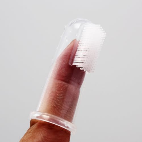 60pcs Silicone Finger Toothbrushes for Dogs Cats Gentle Oral Massagers for Teeth Cleaning Gum Care for Puppies and Kittens Food-Grade Safe