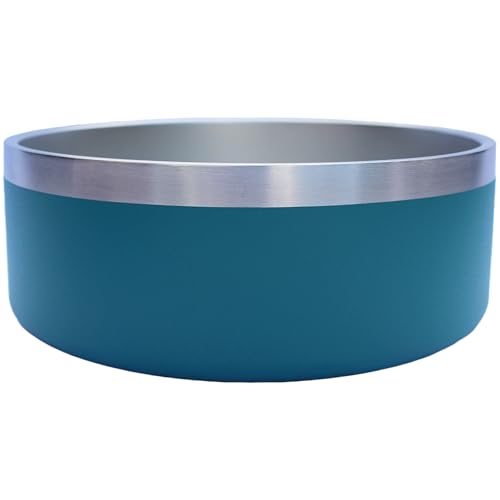 Custom Dog Bowl with Paws and Name - Engraved, Nonslip, Personalized, Custom Cat Bowl, 304 Stainless Steel, Feeding, Pet Supplies (Teal, Medium -32oz) - color: Teal, size: Medium -32oz
