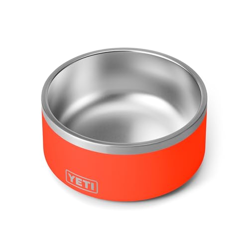 YETI Boomer 8, Stainless Steel, Non-Slip Dog Bowl, Holds 64 Ounces - color: Solar Flare