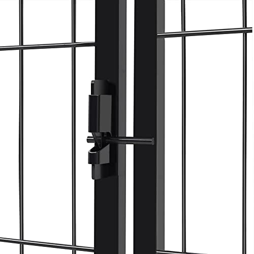 Yaheetech 와이드 패널 강아지 놀이 틀, 패널 6개 81.3cm(32인치) 높이 반려동물 펜, 게이트 포함, 휴대용 실내 실외 울타리, 중형/대형견용 - size: 101.6cm(40")