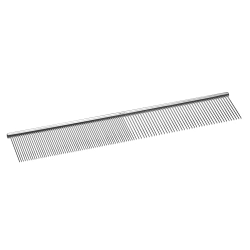 Eye Envy ProGlide Finishing Comb for Dogs. Dual-sided featherweight 8.75” dog comb with extra-long, closely spaced 32 mm rounded teeth. For a flawless, show-quality finish on delicate, fine coats.