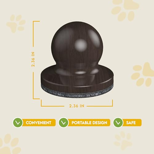 Dog Nail File, Cat Nail File, Dog Nail File Board - Stress-Free Nail Filing for Dogs, Nail File for Dogs, Dog Scratch Pad for Nails, Handle Made from 100% Real Wood - color: Black
