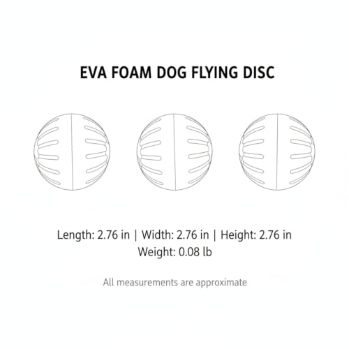 Easy-Grab Floating Dog Disc, Soft EVA Foam Flying Toy for Water Fetch, Yellow - size: 2.76 x 2.76 x 2.76 in
