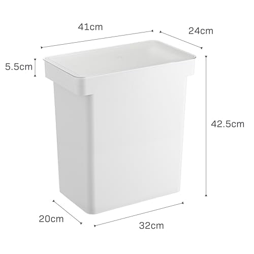 YAMAZAKI Home Tower Airtight Pet Food Storage Container - Cat And Dog Food Holder Bin With Transparent Lid And Handle - Extra Large - Polypropylene - 6.6 Gallons, 25 Liters - color: White, size: Extra Large