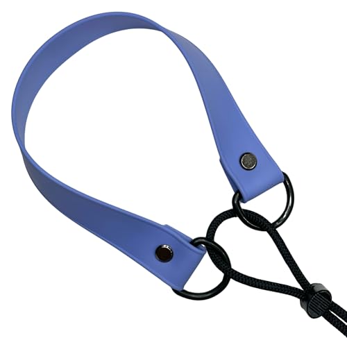 Waterproof E-Collar Replacement Strap Dog Collar for Invisible Fence/ecollar - Easy On Bungee (Periwinkle Blue, 1" Wide) - color: Periwinkle Blue, size: 1" Wide