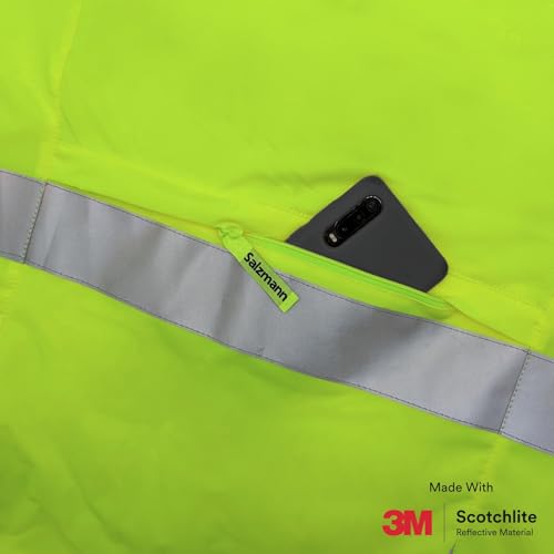 Salzmann Reflective Running Vest | Lightweight, Breathable Hi Vis Vest | Made with 3M Scotchlite Reflective Material | High Visibility Cycling Gilet - size: Small