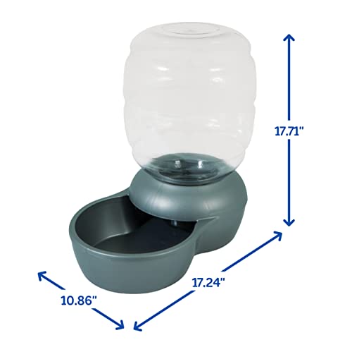 Petmate Replendish Feeder with Automatic Cat and Dog Feeder, 18 LB, Pearl Silver Grey - color: Pearl Silver Grey, size: 18 LB