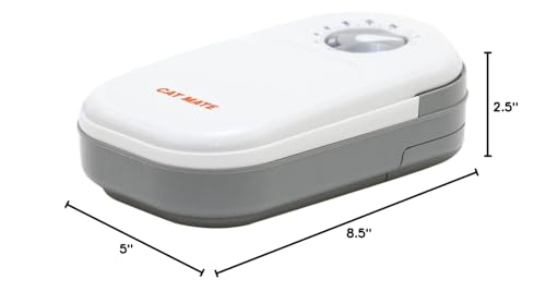 Cat Mate C100 Single Meal Automatic Timer-Controlled Pet Feeder - Suitable for Cats and Small Dogs, for Wet or Dry Food, up to 0.88 lb Capacity, White