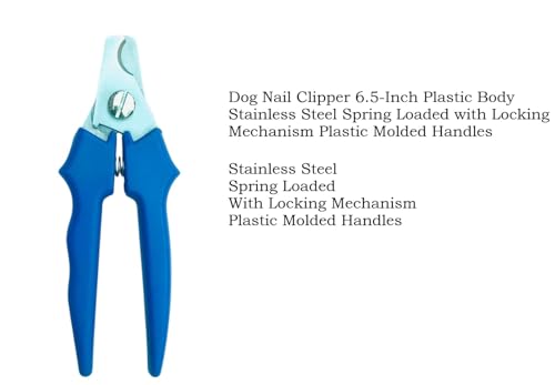 Pet Nail Clippers for Dogs & Cats – Professional Grooming Tool with Safety Guard, Ergonomic Non-Slip Handle Sharp Stainless Steel Blades – Easy Safe Pet Nail Trimmer (Blue) - color: Blue