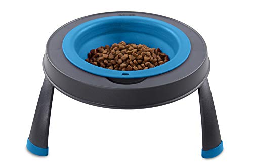 Dexas Pets Single Elevated Pet Feeder/Pet Bowl, I.5 Cup Capacity, Pro Blue, Small - color: Pro Blue, size: Small/1.5 Cup Capacity