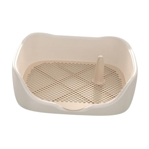Dog Toilet - Indoor Potty Tray with Mesh Grids, Cleaning Tool Included - White Medium - color: White Medium
