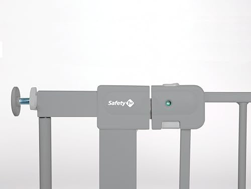 Safety 1st Easy Install Baby Gate for Doorways, Auto-Close Pressure-Mounted Magnetic Latch, Indoor Dog Gates, No Drilling, Fits 29"-38", Grey - color: Gray