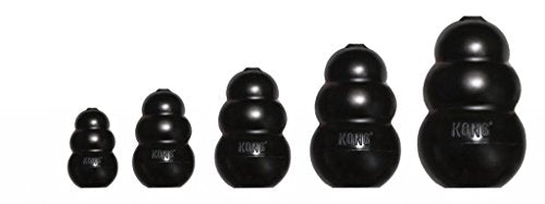 Kong Extreme Dog Toy 2-Pack, Large - Tough Chew Toys for Aggressive Chewers - Black Durable Rubber