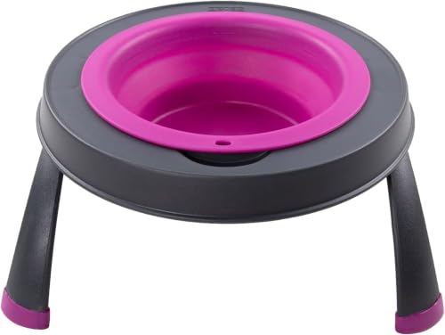 Dexas Pets Single Elevated Pet Feeder/Pet Bowl, I.5 Cup Capacity, Fuchsia, Small - color: Fuchsia, size: Small/1.5 Cup Capacity