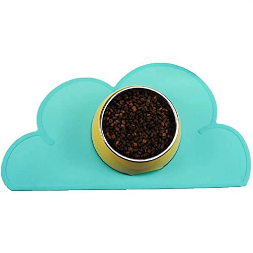 JiangYanus Dog Cat Food Bowl Mat, Waterproof Silicone Pet Feeding Mat | Placemat for Food and Water Bowls, Nonslip Cat Dog Food Placemat Tray Mat, Raised Edges to Prevent Water Spills on Floors - color: Green