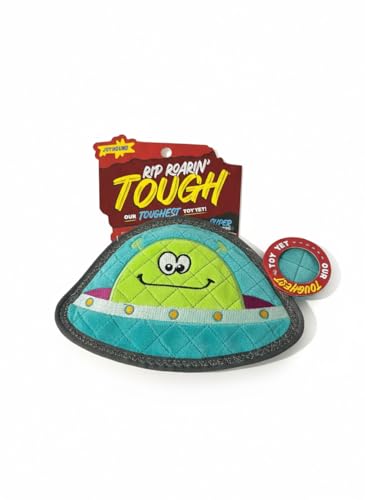 Joyhound Rip Roarin’ Tough Alien Dog Toy – Durable Squeaky Plush for Aggressive Chewers – Tough Alien Plush for Small & Medium Dogs