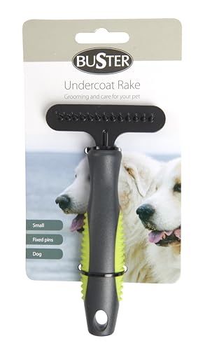 Kruuse Buster Undercoat Rake Brush Small – Gentle Deshedding Tool for Dogs with Thick or Double Coats - size: Small