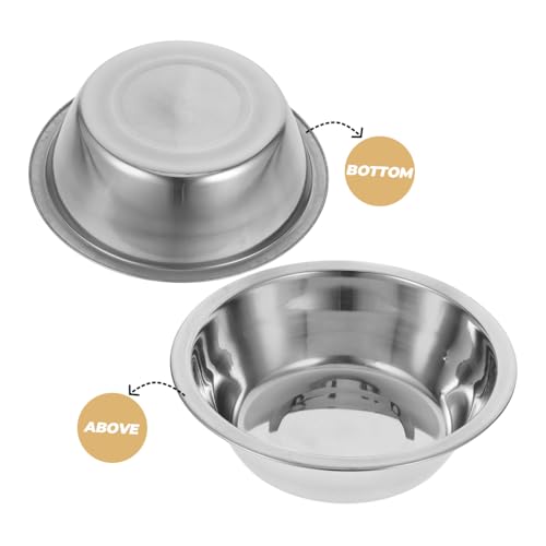 Hemoton Space-Saving Wall-Mounted Dog Bowl Raised Cat Bowls Pet Feeder Station Dog Food Holder Stainless Steel