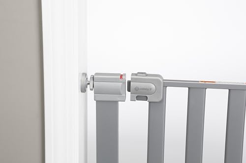 Safety 1st Walk Through Baby Gate with Door, Adjustable Pressure Mount Lift, Dog Gates, Fits 29"-38" Wide, 1-Pack, Silver - color: Silver, size: 1-Pack