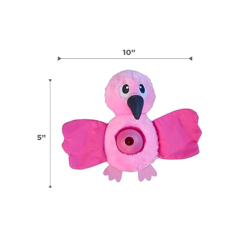 Outward Hound by Nina Ottosson Hide-Ablez Plush Dog Puzzle with Treat Ball, Flamingo, Pink - color: Hide-Ablez Flamingo