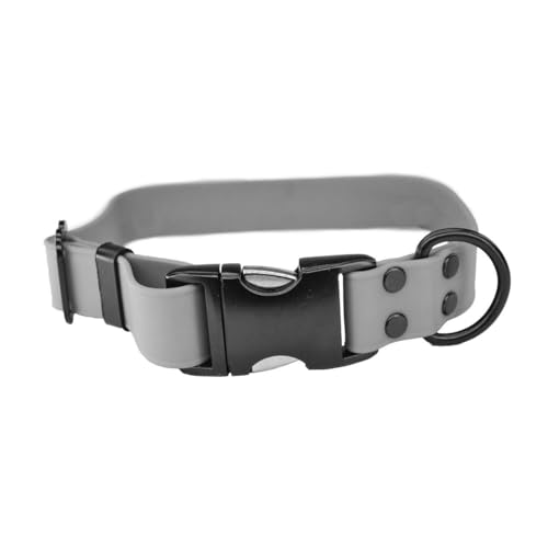 Ray Allen Adjustable Biothane Dog Collar, Medium, Gray - color: Gray, size: 12" - 18"