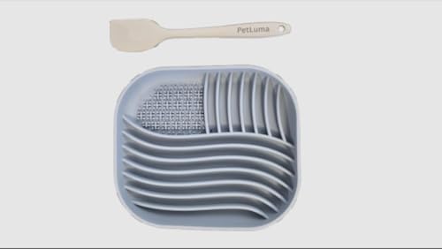 Dog Lick Mat Slow Feeder with Spatula, Silicone Dog Enrichment Mat for Anxiety Relief and Slow Feeding
