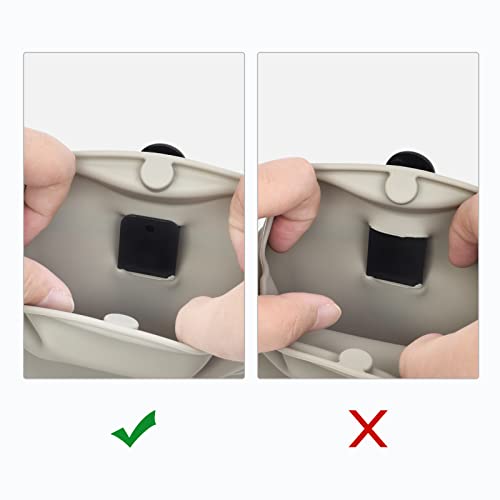Left&Right Dog Clicker Training Kit,Silicone Dog Training Treat Pouch and Dog Clickers,Dog Treat Bag with Clicker Training for Dogs,Pet Treat Bag with Magnetic Buckle Closing and Waist Clip,Beige - color: Beige