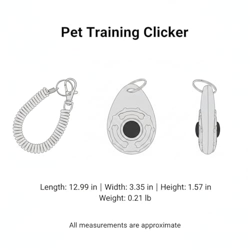 Dog Training Clicker with Wrist Strap - Ergonomic Mechanical Sound Signal for Obedience & Trick Training, Durable PP Plastic (1 Pack) - color: Green