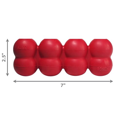 KONG Goodie Ribbon - Stuffable Natural Rubber Dog Toy - with Four Fillable Goodie Grippers for Enrichment Play - Bone-Shaped Chew Toy - for Medium Dogs - size: Medium (Pack of 1)