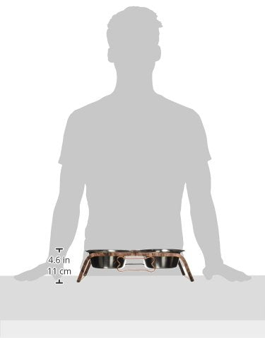 Loving Pets Elevated Dog Bowls – Raised Stainless Steel Dog Bowls with Steel Stand – Non-Skid, No Spill Feeder for Small, Medium & Large Dogs – Easy to Clean, Durable Raised Dog Feeding Station - color: Aged Copper, size: 1 Quart