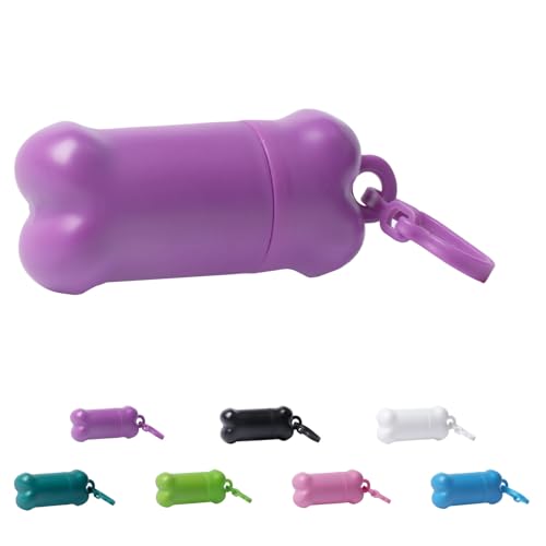 Portable Dog Training Treat Pouch Airtight, Functional Treat Holder Small Dog Treat Bag for Training and Walks, Bone-Shaped Treat Container(Purple) - color: Purple