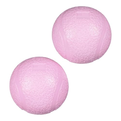 WEST PAW Zogoflex Boundr Ball Puppy Toy – Bouncing Toys for High-Energy Puppy Play - Aggressive Chewers, Catch, Fetch – Floatable, Recyclable, Dishwasher-Safe, Non-Toxic – Small - Bubblegum - 2-Pack - color: Bubblegum