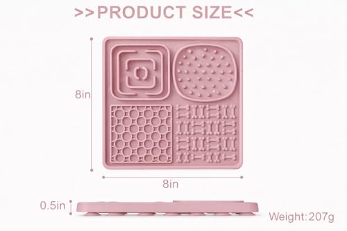 Hearth & Paw Silicone Lick Mat for Dogs, Blush Pink | Slow Feeder & Enrichment Mat, Food-Grade 100% BPA-Free Silicone, Mental Stimulation, Better Digestion, Anxiety Relief - color: Blush Pink