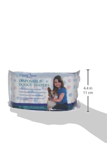 ClearQuest Disposable Doggy Diapers, Super Absorbent Leak-Proof Pet Diapers - size: Small