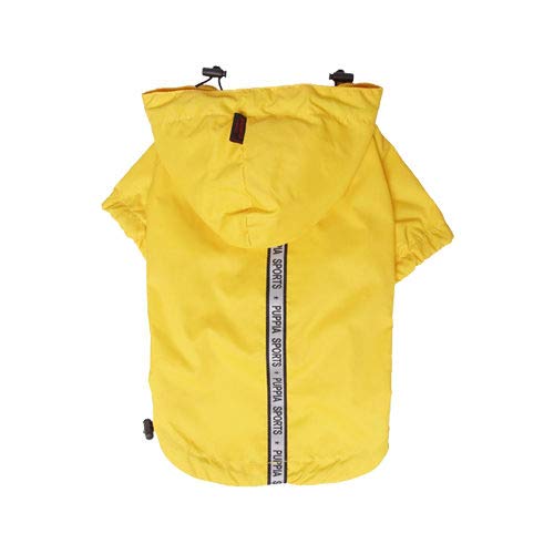 Puppia Base Jumper Dog Raincoat Waterproof Pet Rain Jacket with Reflective Safety Strips Lightweight High-Visibility with Leash Hole, Extra-Large, Yellow - color: Yellow, size: Extra-Large