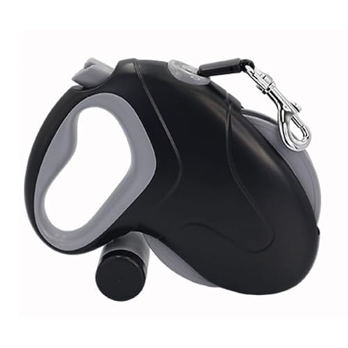 Yoidesu Retractable Dog Leash, Heavy Duty 33ft Retractable Leash with 360 Anti Winding and Stainless Steel Spring, for Large Dogs up to 110lb (Black 10M Reflective Wire)