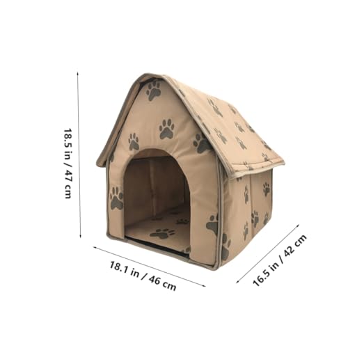 Portable Folding Pet Tent House Warm Mat Dog Shelter for Indoor and Outdoor Use for Dogs Cats and Pets Lightweight and Easy to Carry