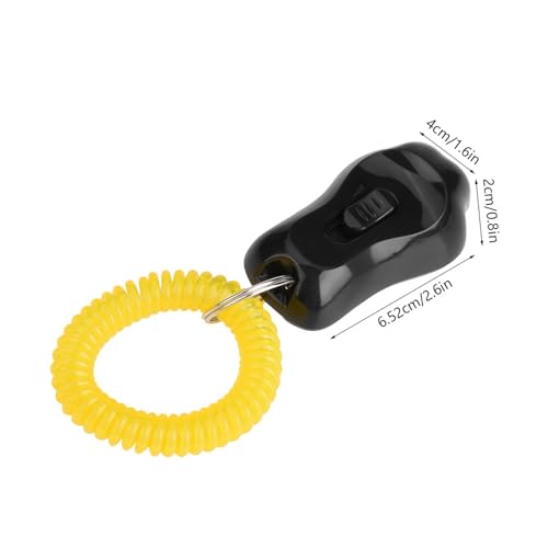 Adjustable Dog Training Clicker, 3 Gears Claw Shaped with Wrist Strap, Sky Blue - High, Medium, Mute Sound Modes, Comfortable Wear for Dogs and Cats (Black) - color: Black