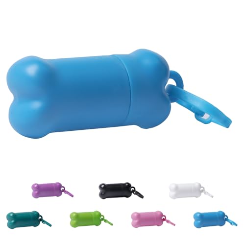Portable Dog Treat Pouch for Pet Training, Mini Treat Holder Small Dog Treat Bag for Training and Walks, Bone-Shaped Treat Container -1 piece(Blue) - color: Blue