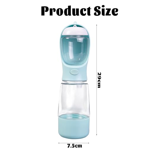Portable Dog Water Bottle Portable Water Bottle for Dogs On The Go,Portable Dog Bowl Cat Bowl for Pet(Blue)