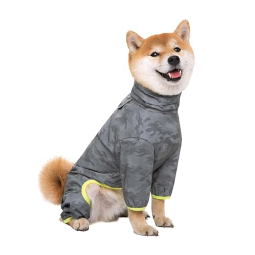 Pet Dog Four Leg Windbreaker, Waterproof and Windproof, Medium to Large Dog Belly Suit