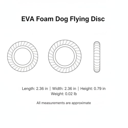 Easy-Grab Floating Dog Disc, Soft EVA Foam Flying Toy for Water Fetch, Yellow - size: 2.36 x 2.36 x 0.79 in