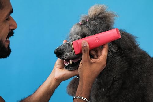 Andis 79125 Vida 5-in-1 Cordless Adjustable Blade Pet Hair Clipper, 11-Piece Kit, Non-Slip Design, Slim Profile, Versitile Fit, Grooming, Raspberry - color: Raspberry