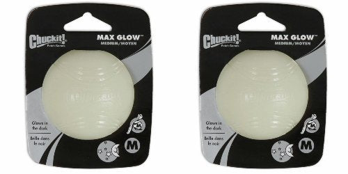 Chuckit! Max Glow Ball, Medium 2ct (2 x 1ct)