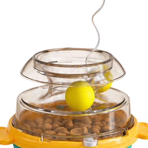 Cat Puzzle Toy - Interactive Treat Dispensing Slow Feeder Ball, Adjustable Teaser Design Structure, Durable Activity Training Support, Hunting Stimulation Boredom Relief Solution | Treat Dispensing Ca