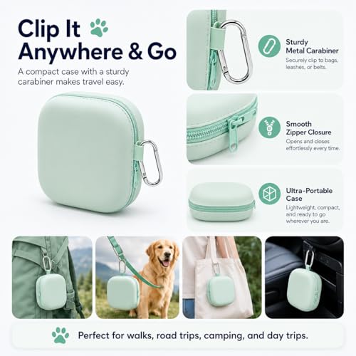 ZBBOPQ Portable Dog Bowl, Collapsible 2-in-1 Travel Dog Bowls with Carabiner Clip, Silicone Double Pet Food and Water Dish for Outdoor Camping and Hiking (Green) - color: Green